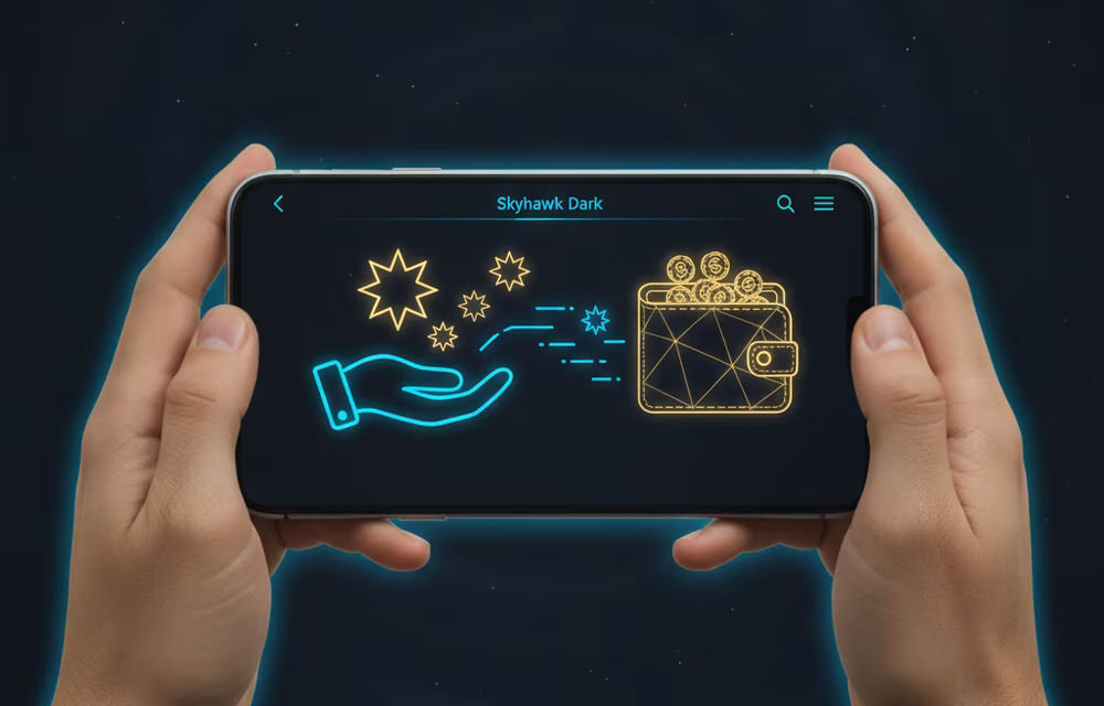 Collecting coins on a phone